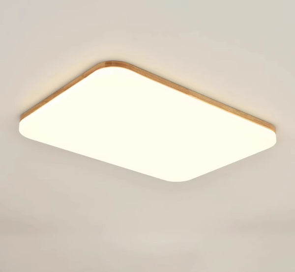 Ultradünne LED-Deckenleuchte aus Massivholz