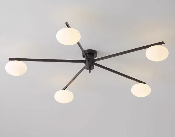All-copper creative magic bean glass living room ceiling lamp