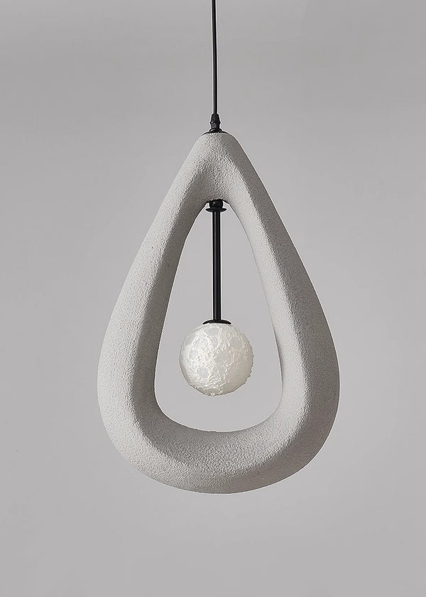 Suspension de salle à manger en forme de goutte d'eau de style Wabi-sabi