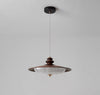 American retro walnut wood grain dining room chandelier