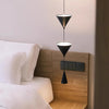 Minimalist conical bedroom bedside background wall chandelier