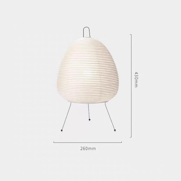 Japanese style rice paper table lamp