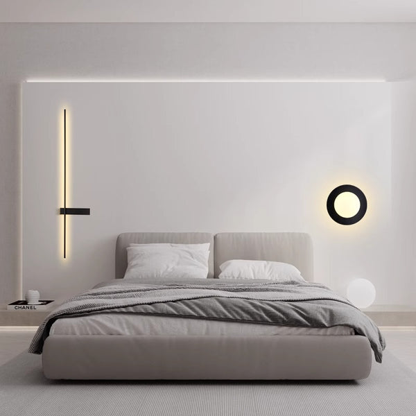Minimalist all-copper long strip wall lamp