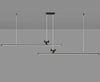 All-copper minimalist long strip restaurant chandelier