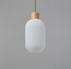 Japanese style solid wood glass restaurant bar Pendant light