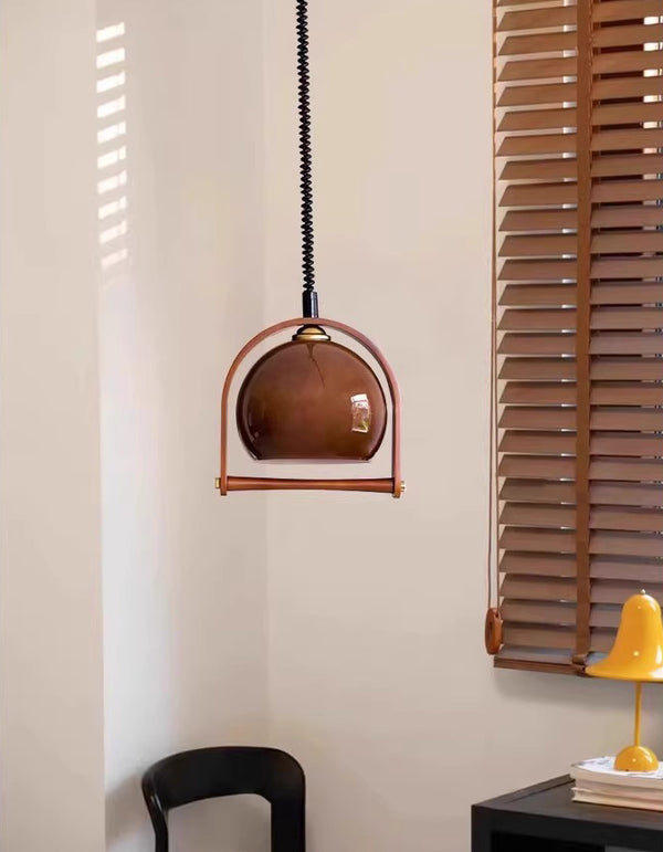 Medieval style retractable glass chandelier