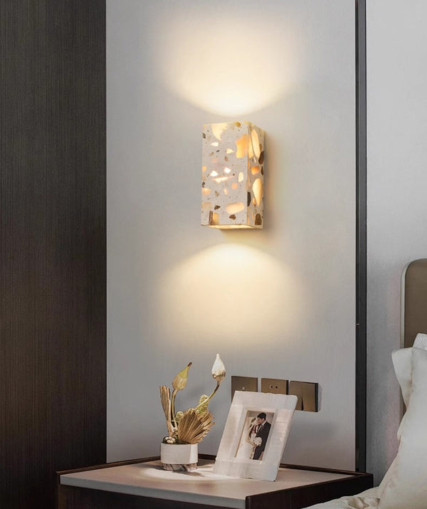 Japanese style wabi-sabi bedroom wall lamp