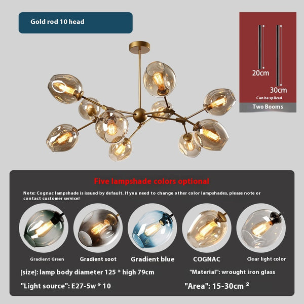 Creative and personalized magic bean molecular chandelier