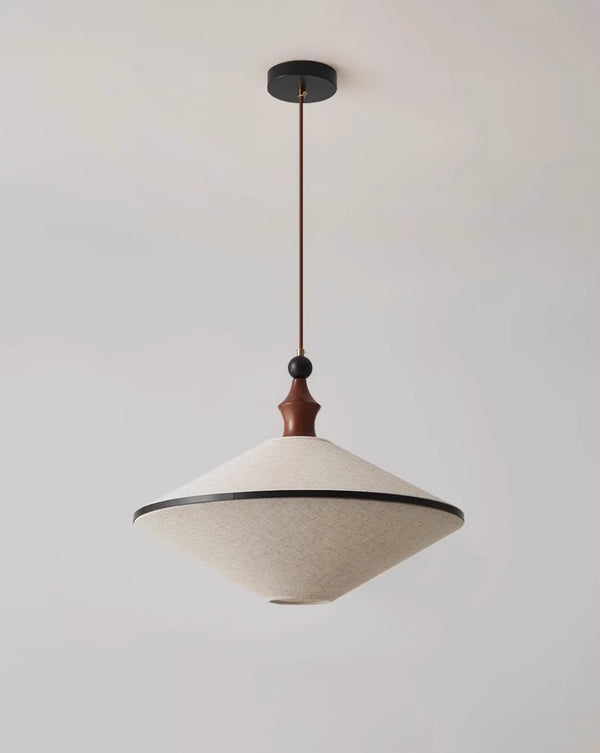 Lustre de restaurant en tissu rétro français