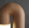 Lampe de table de chambre à coucher en bois massif