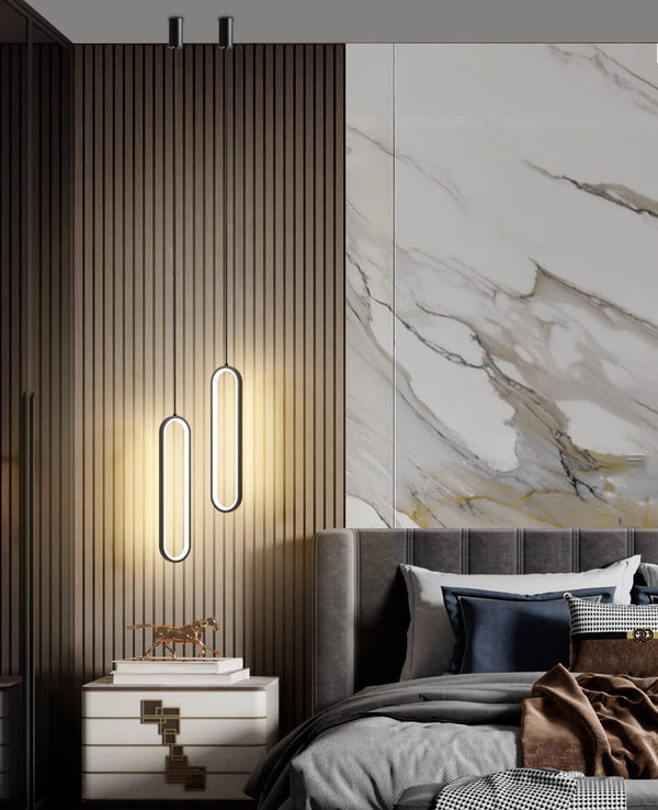 Minimalist LED bedroom bedside living room background wall Pendant light