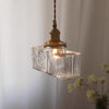 Japanese style vintage brass glass dining room bedroom Pendant light