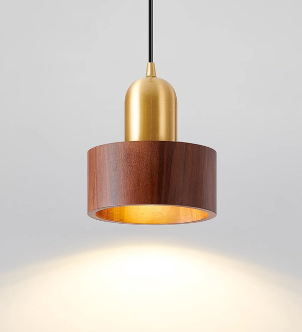 Solid wood all-copper small chandelier