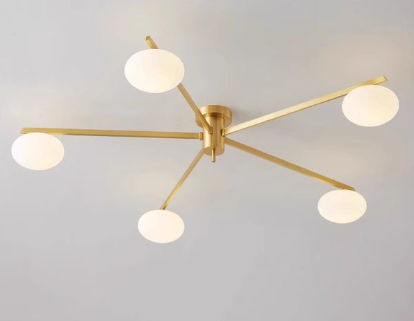 All-copper creative magic bean glass living room ceiling lamp