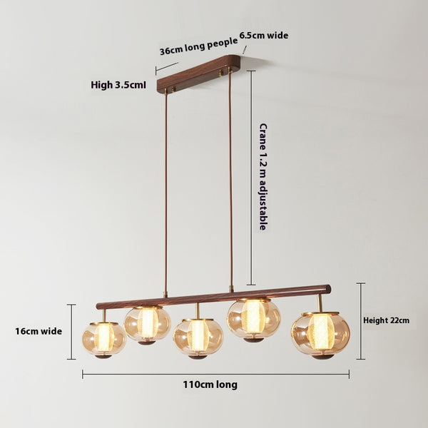 Medieval style glass restaurant chandelier
