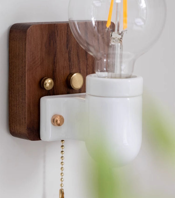 Applique murale de chevet rétro en céramique pour couloir