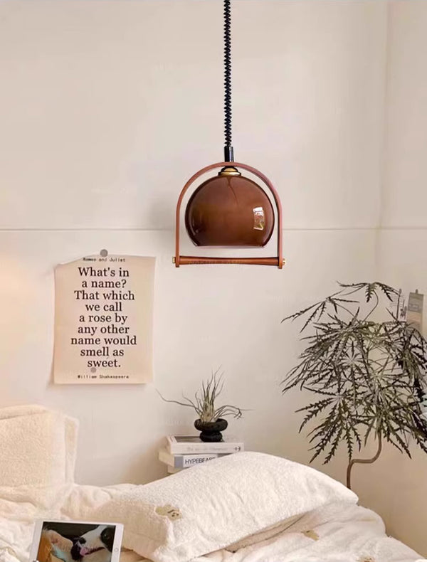 Medieval style retractable glass chandelier