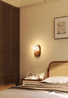 Solid wood crack glass aisle wall lamp