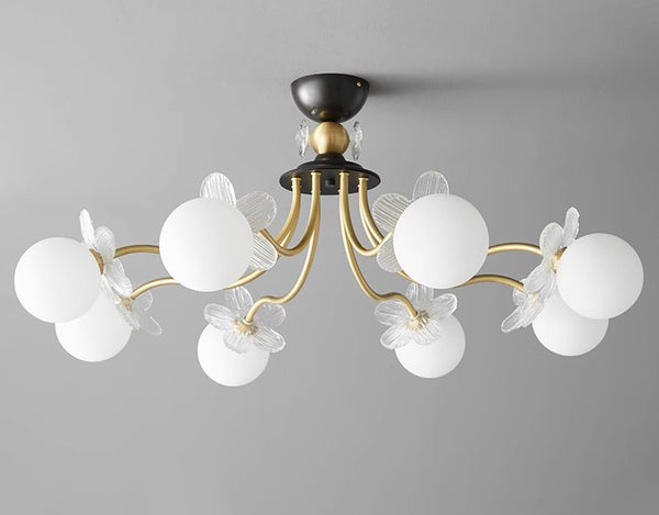 French cream style full copper living room and bedroom ceiling lamp