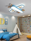 Lustre pour chambre d'enfant en forme d'avion couleur macaron