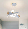 Lustre avion de style crème pour chambre d'enfant