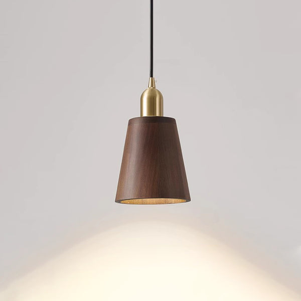 Solid wood all-copper small chandelier