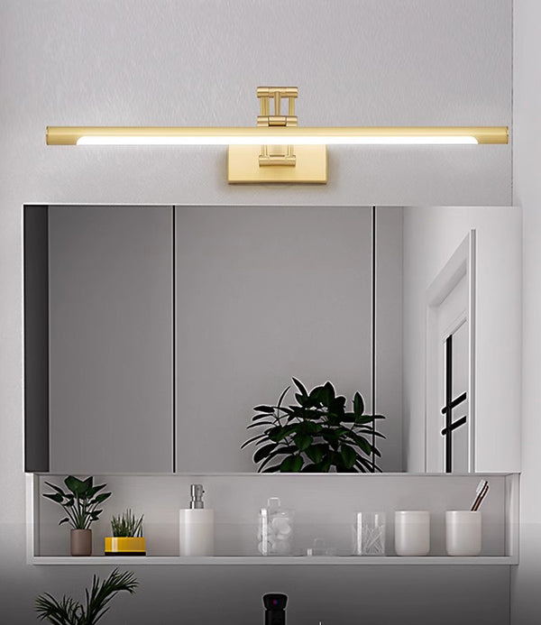 Retractable folding mirror wall lamp
