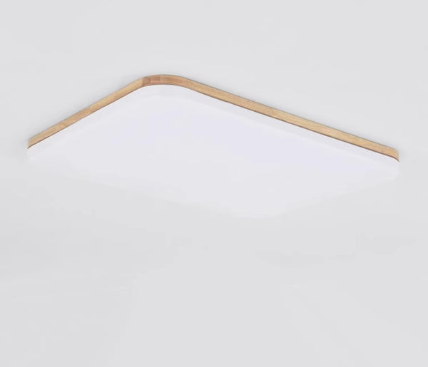 Ultradünne LED-Deckenleuchte aus Massivholz