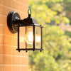 Black outdoor waterproof courtyard garden exterior villa wall lamp