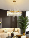 French light luxury LED living room crystal chandelier
