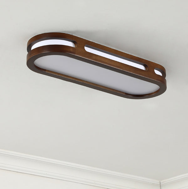 Solid wood LED ceiling light strip