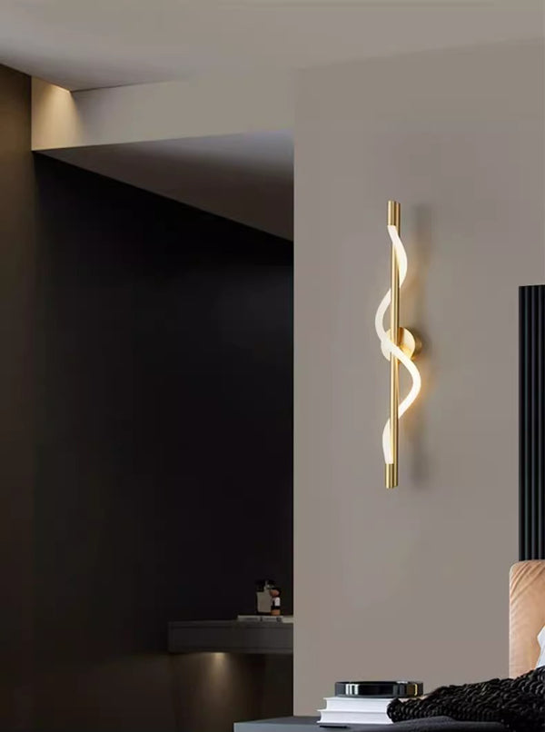 All copper line wall lamp