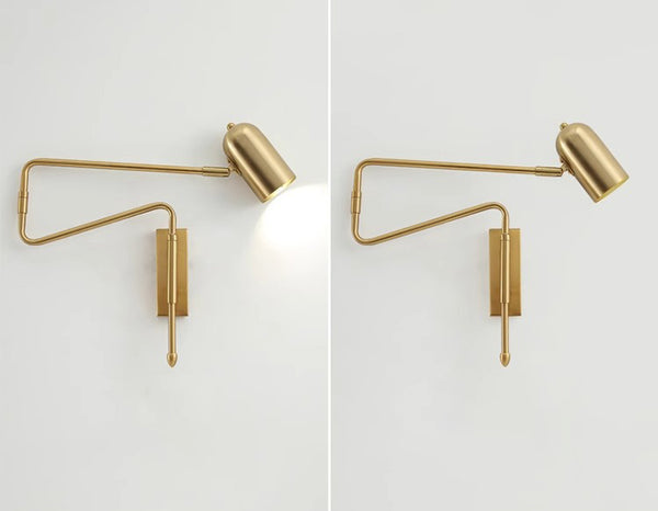 Lampe de chevet murale pliable et rétractable à long poteau