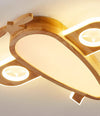 Flugzeug-Deckenlampe aus Massivholz