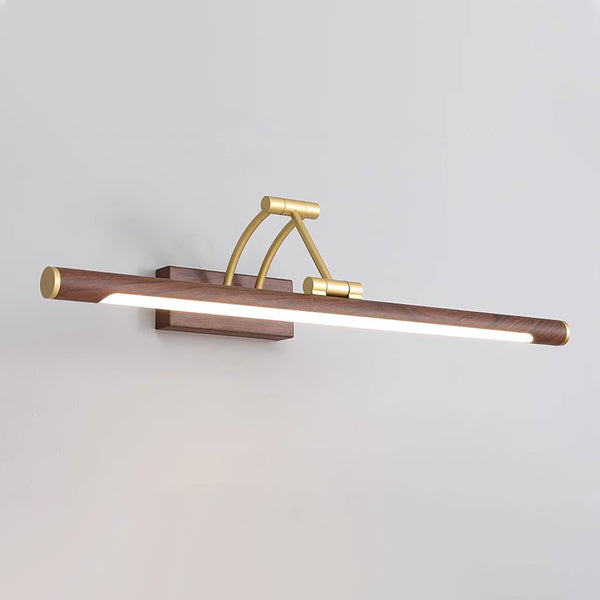 Foldable wood grain color LED mirror front wall lamp