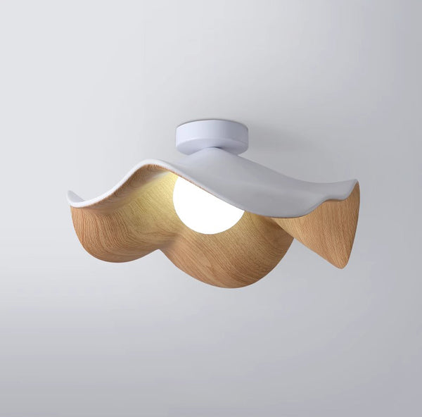 Creative retro lotus leaf bedroom corridor ceiling lamp