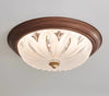 Walnut Color Glass Bedroom Ceiling Light