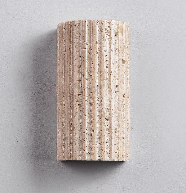 Japanese style yellow travertine stripe bedroom corridor wall lamp