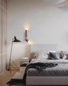 Nordic minimalist double head rotatable bedroom bedside wall lamp