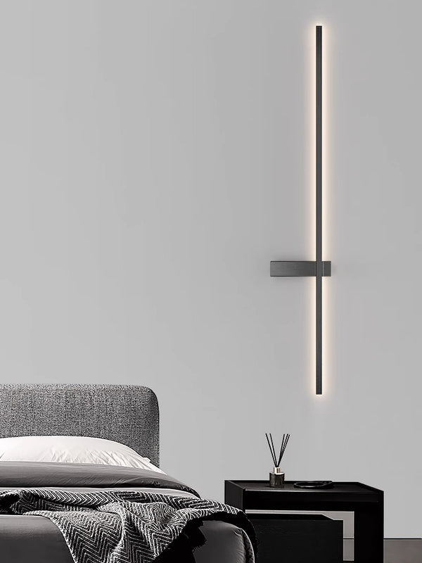 Minimalist all-copper long strip wall lamp
