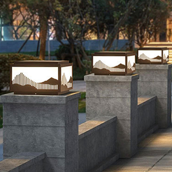 Outdoor villa fence courtyard wall gate waterproof column head light