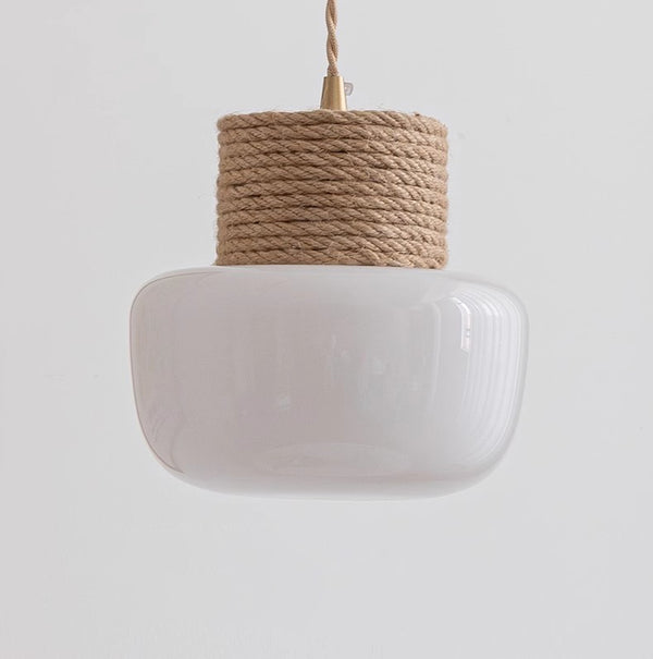 Lampe à suspension de salle à manger de style japonais de couleur crème