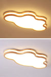 LED children's room solid wood ceiling lamp