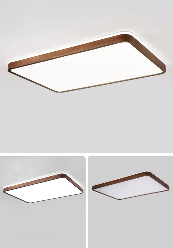 LED solid wood bedroom ceiling lamp