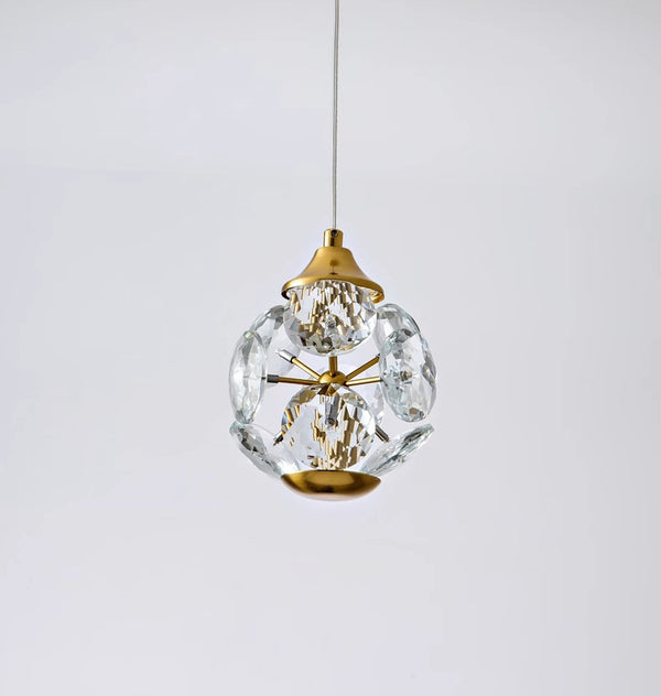 Nordic light luxury crystal bedroom bedside small chandelier