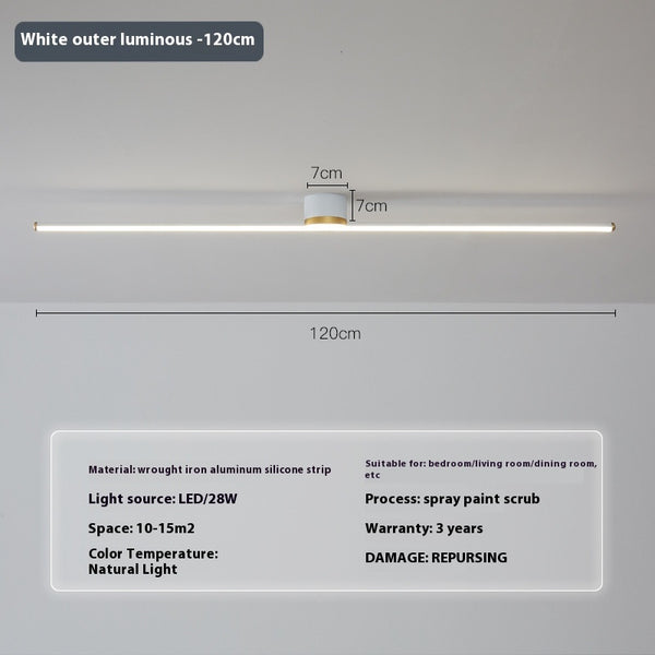 Minimalist long strip ceiling light