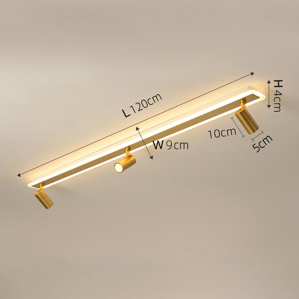 Modern simple long strip LED restaurant ceiling light