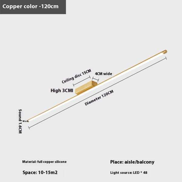 Long corridor LED ceiling light