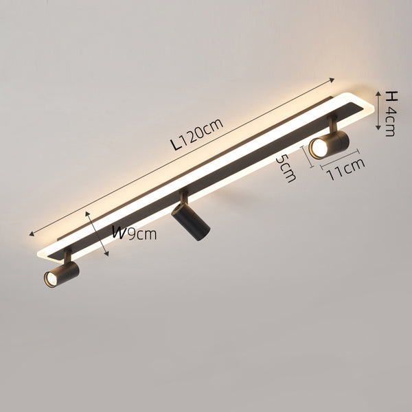 Modern simple long strip LED restaurant ceiling light