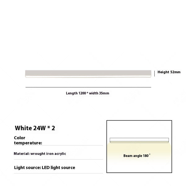 Minimalist long ceiling light